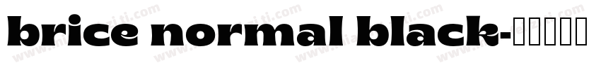 brice normal black字体转换